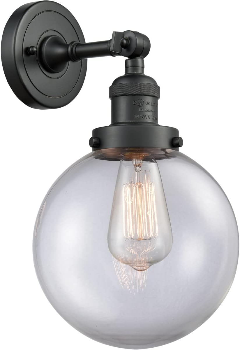 Innovations INNO203-BK-G202-8-LED Lámpara de pared LED de restauración, color negro