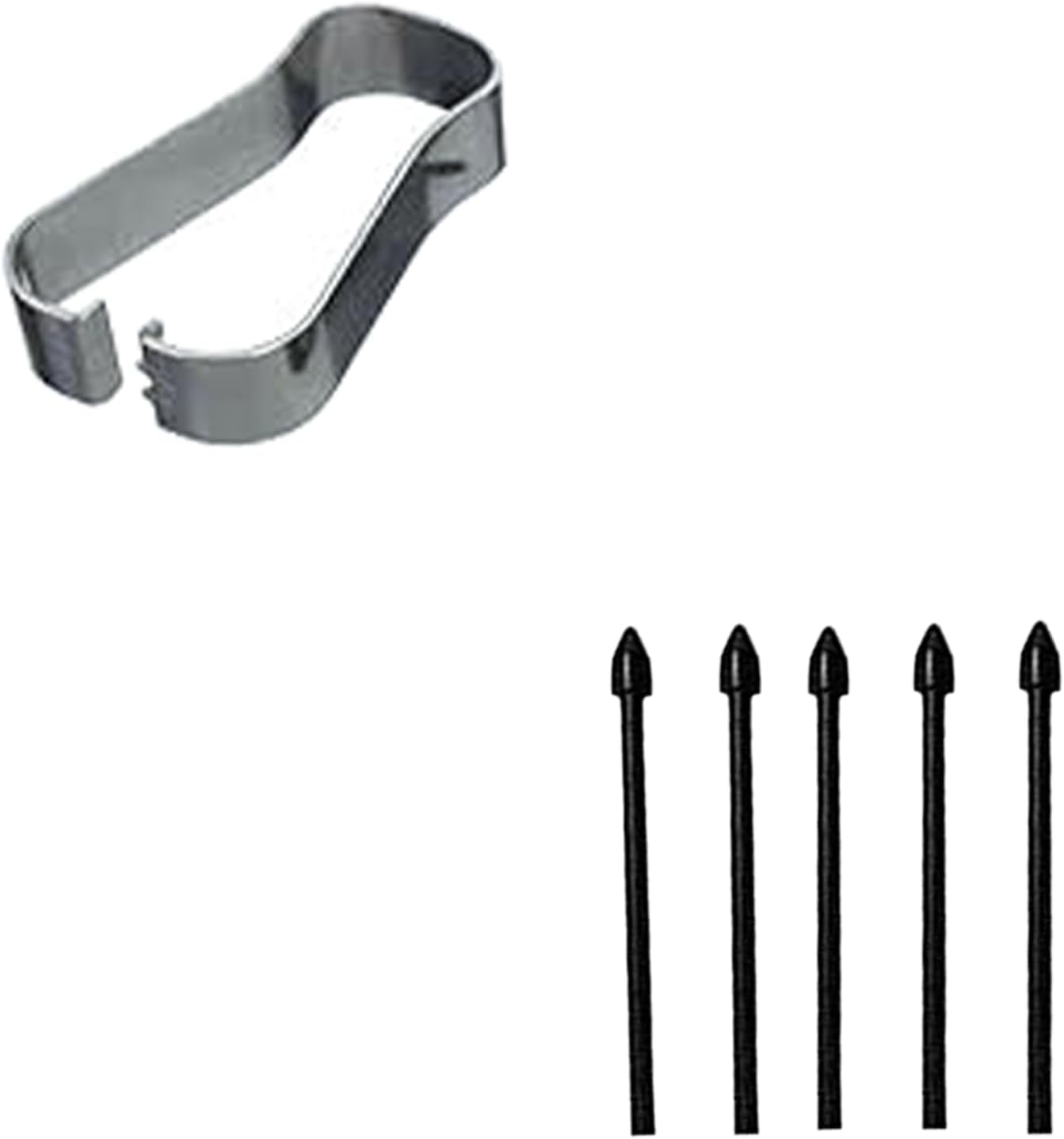 Paquete de 5 puntas de repuesto negras para bolígrafo Tab S6, compatibles con Samsung Galaxy Tab S6, puntas de repuesto + 1 pinza