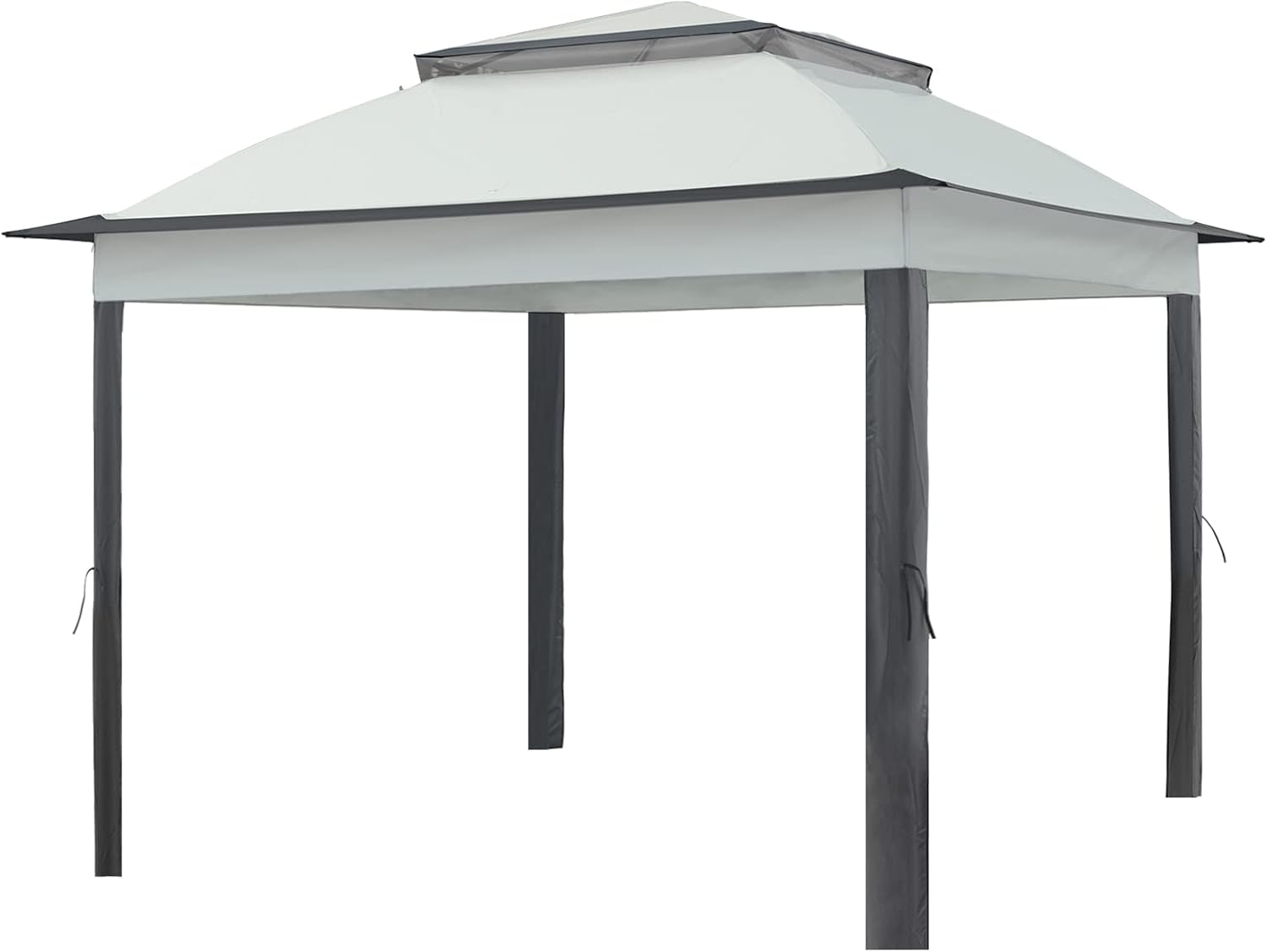 COOS BAY Toldo de repuesto de 11 x 11 pulgadas con parasol de ventilación de aire, cubierta superior de poliéster, color gris