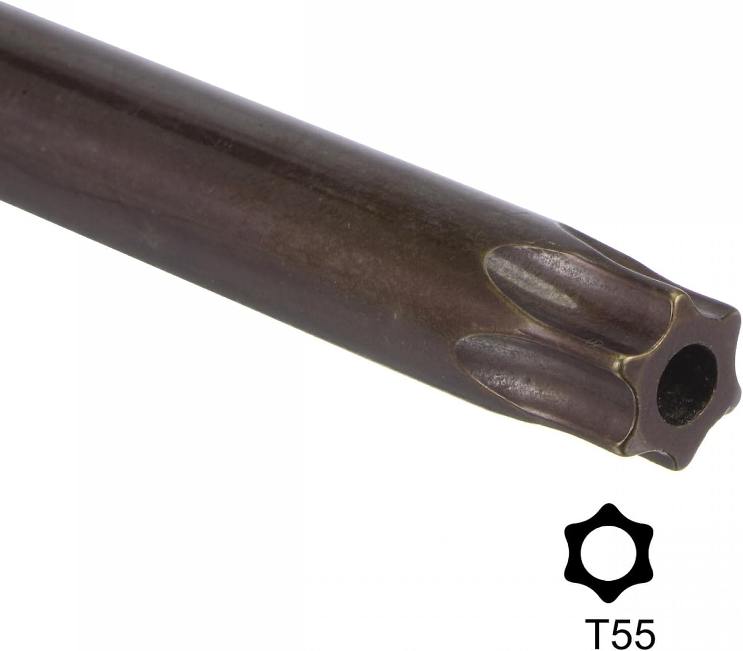 uxcell T55 Anti manipulación Torx Star Key Bit Llave, forma de L 9.45 pulgadas brazo largo, acero S2