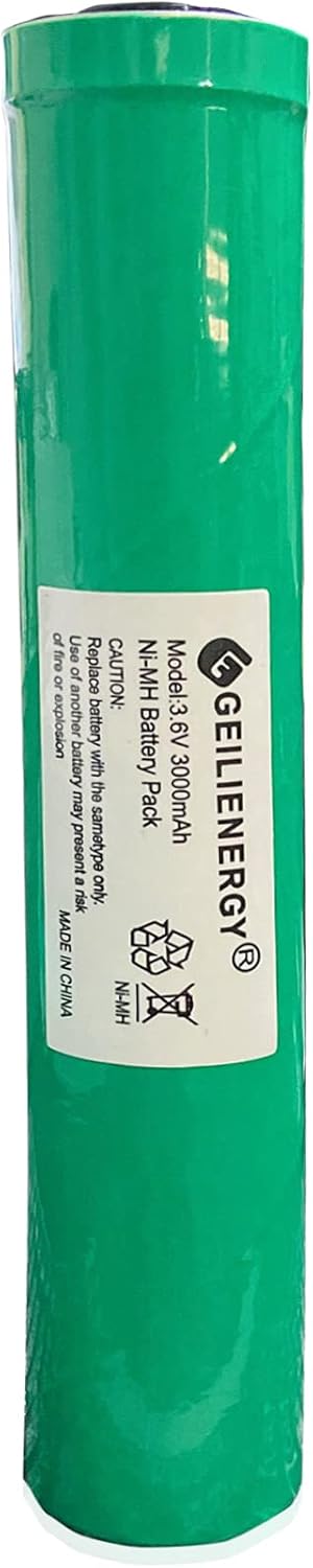GEILIENERGY Batería Ni-MH de 3.6 V 3000 mAh (2 unidades) compatible con Streamlight Stinger 75375 75175 LED HP, XT, DS, PolyStinger, Pelican M9,