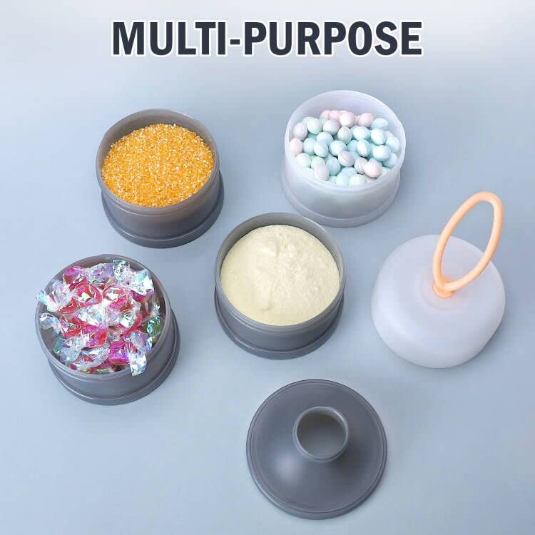 Accmor Dispensador de fórmula de 2 piezas para llevar, contenedor de fórmula portátil apilable para llevar, sin BPA, para leche en polvo para bebés