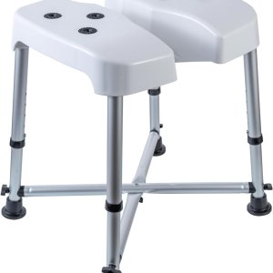 MyGift Silla de ducha higiénica ajustable de grado profesional con diseño recortado, banco de asiento de seguridad para bañera, ayuda de baño MyGift Silla de ducha higiénica ajustable de grado profesional con diseño recortado, banco de asiento de seguridad para bañera, ayuda de baño