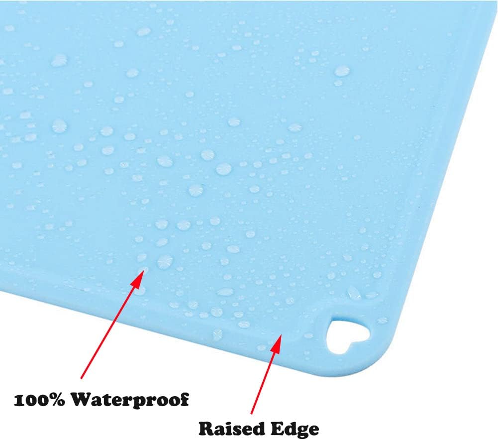 Tapete de silicona para alimentación de mascotas, perro y gato, mantel individual con borde elevado, antideslizante, impermeable, bandeja de comida