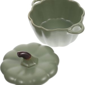 DOITOOL Cuencos de postre de calabaza, platos de cerámica, recipientes para aperitivos, cazuela con tapa, tazones de azúcar, tazón de ramen, cuenco DOITOOL Cuencos de postre de calabaza, platos de cerámica, recipientes para aperitivos, cazuela con tapa, tazones de azúcar, tazón de ramen, cuenco