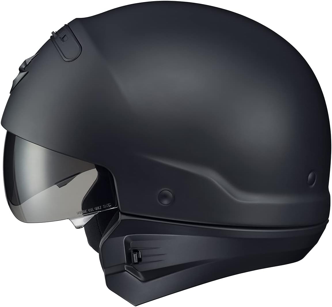 ScorpionEXO Covert – Casco de motocicleta de cara abierta, media carcasa, modo 34, cubierta de boca intercambiable, aprobado por DOT, unisex para