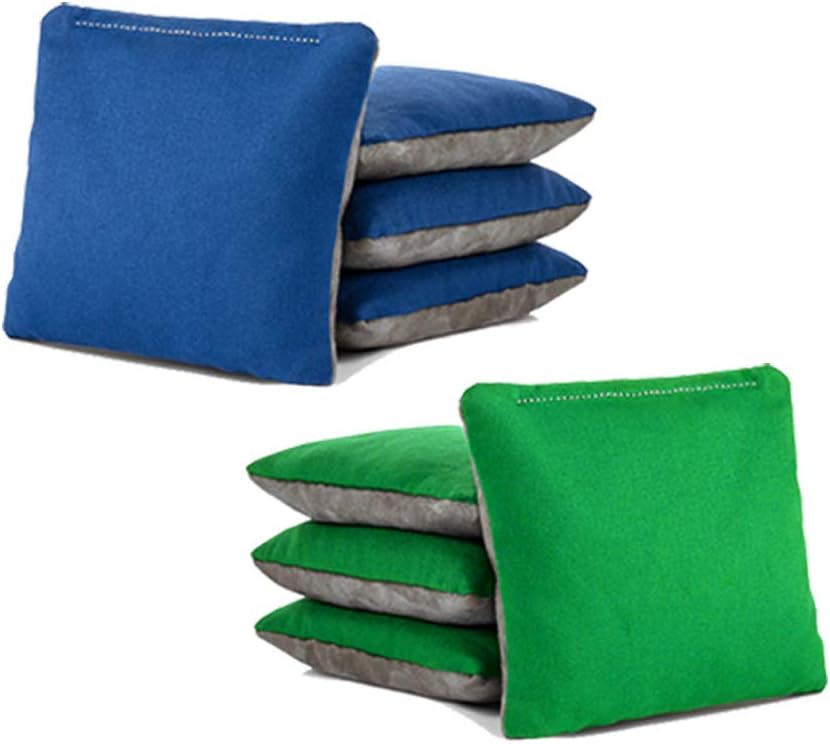 Tailgating Pros Juego de bolsas, saquitos Pro-Style, de doble cara, suave y adherente, con relleno de resina, de gamuza y lona de pato, juego de 8 a