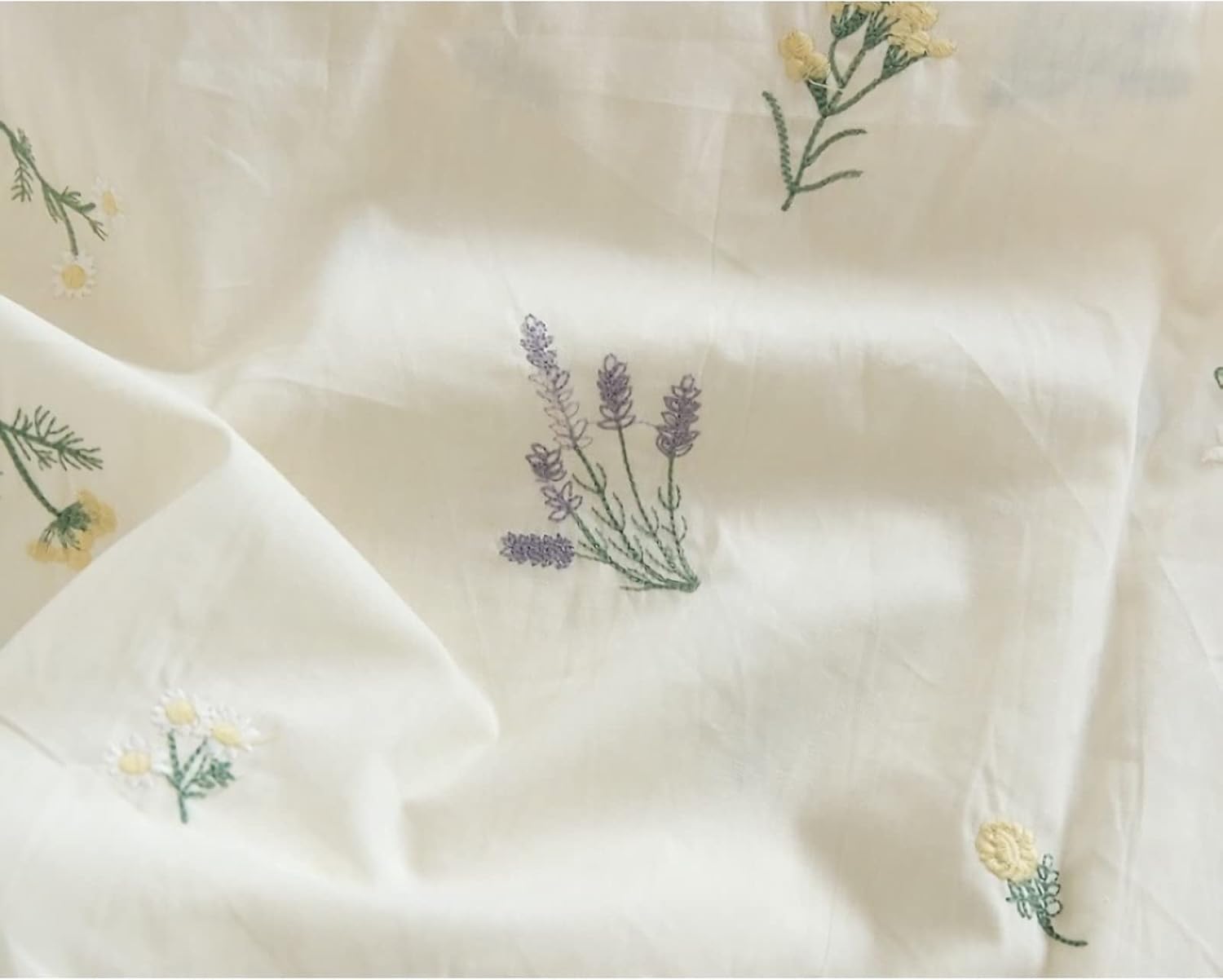 Tela bordada de algodón con hojas florales, tela bordada, tela bordada, tela de diseñador por yarda, tela de algodón de lino para los amantes de la