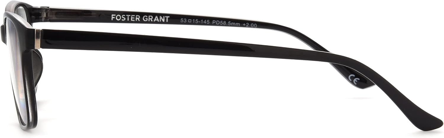 Foster Grant Payton Anti-Fog Blue Light Readers Rectangular Reading Glasses