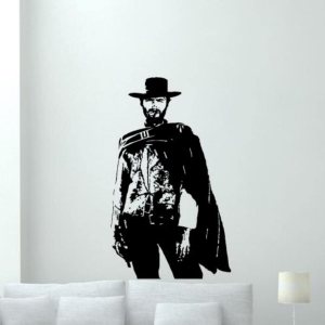 Eastwood – Calcomanía de vinilo para pared, diseño de vaquero, letrero de The Good Bad Ugly Western para decoración de pared de cine en casa, Eastwood – Calcomanía de vinilo para pared, diseño de vaquero, letrero de The Good Bad Ugly Western para decoración de pared de cine en casa,