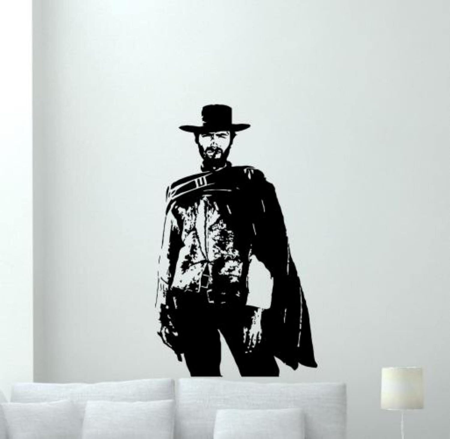 Eastwood – Calcomanía de vinilo para pared, diseño de vaquero, letrero de The Good Bad Ugly Western para decoración de pared de cine en casa,