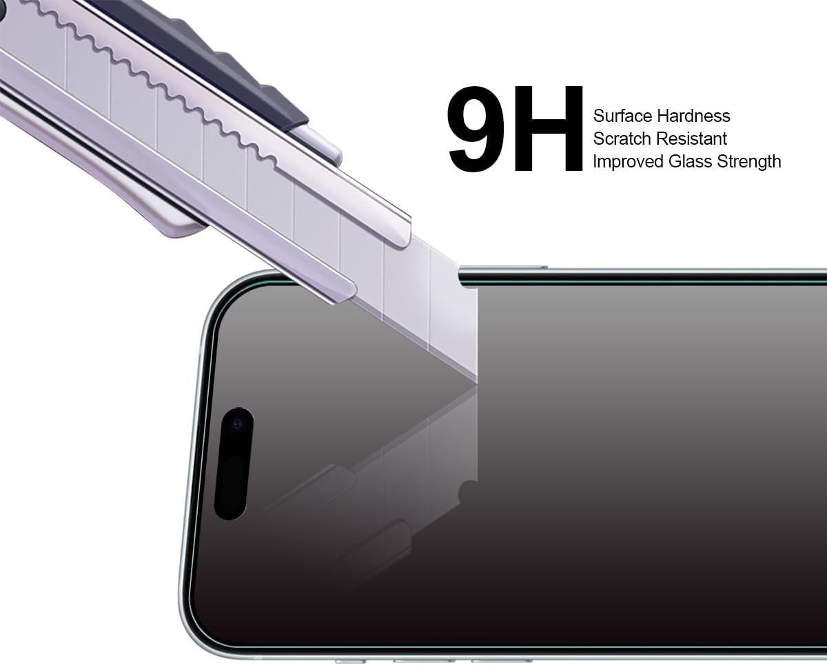 Supershieldz (2 unidades) Diseñado para iPhone 15 (6.1 pulgadas) + protector de pantalla de vidrio templado para lente de cámara, antiarañazos, sin