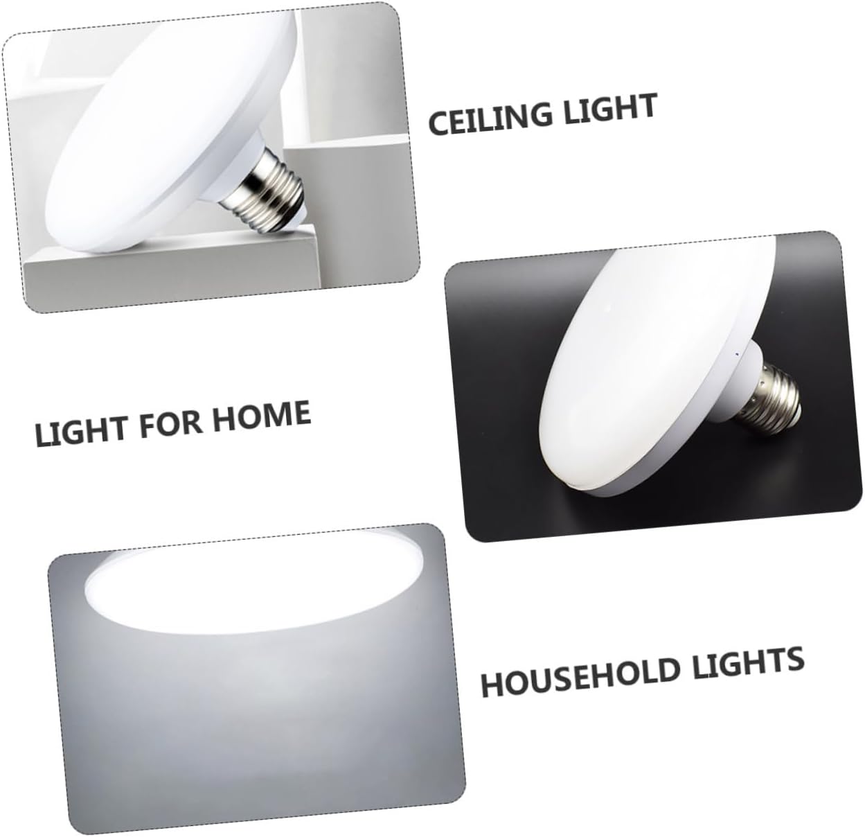 Housoutil Lámpara de techo blanca con platillo volador, lámpara de techo plana, lámpara colgante, farol, luces colgantes blancas, lámpara redonda,
