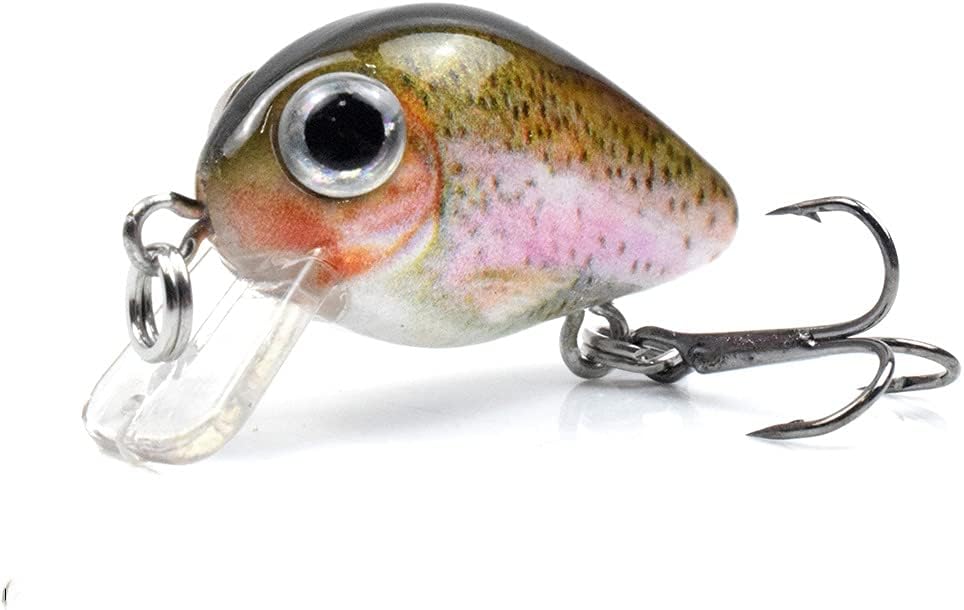 Crank Baits Mini Señuelos de Pesca Kits de Buceo Profundo Flotante Swimbait Duro Señuelo para Bajos, Trucha Lucio de Agua Dulce y Salada