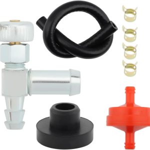 Allong Filtro de manguera de combustible para tanque, válvula de cierre de gas, buje de ojal, se adapta a 3000 5000 6250 vatios Craftsman Coleman Allong Filtro de manguera de combustible para tanque, válvula de cierre de gas, buje de ojal, se adapta a 3000 5000 6250 vatios Craftsman Coleman