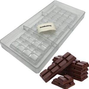 Molde de chocolate de barra de policarbonato de 2 líneas Herramientas de chocolate DIY Molde de chocolate de barra de policarbonato de 2 líneas Herramientas de chocolate DIY