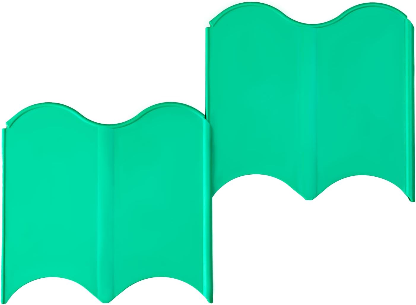 JULMAI Borde de jardín, 20 bordes entrelazados de 6 x 6 pulgadas, borde de plástico para valla de jardín, flexible sin excavación para paisajismo,