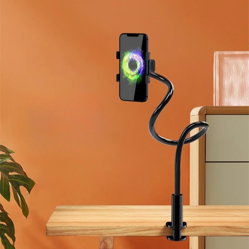 Soporte de cuello de cisne para cama, soporte flexible para teléfono para escritorio y cama, compatible con iPhone 14, 13, 12, 11 ProPro Max, XR, X,