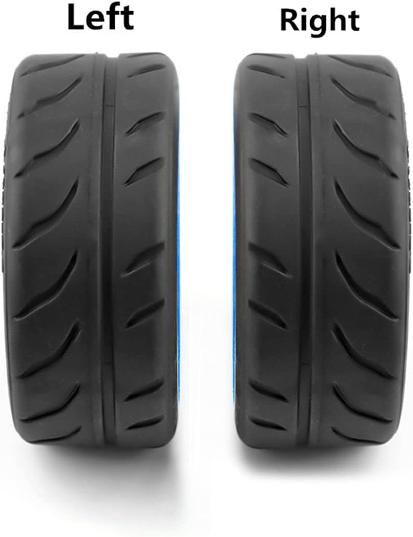 NUHUi Un juego de neumáticos universales RC para Slash 2WD 18 ARRMA17 Infraction Limitless Best Gift F1 4.01 pulgadas de diámetro (4 piezas) (azul)