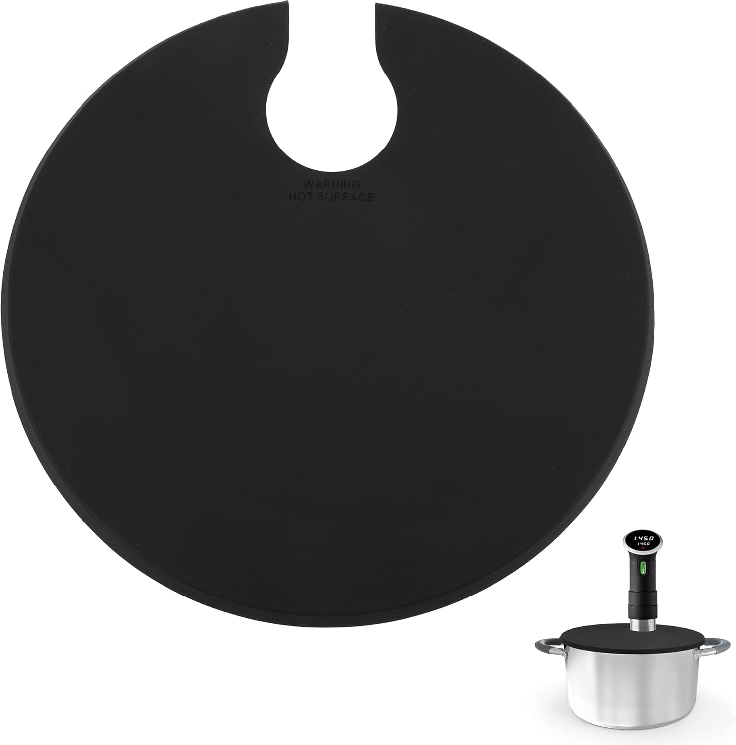 IMPRESA Tapa Sous Vide para cocción de precisión, se adapta a la olla de precisión Anova Culinary Sous Vide y olla de hasta 10.5 pulgadas, conserva