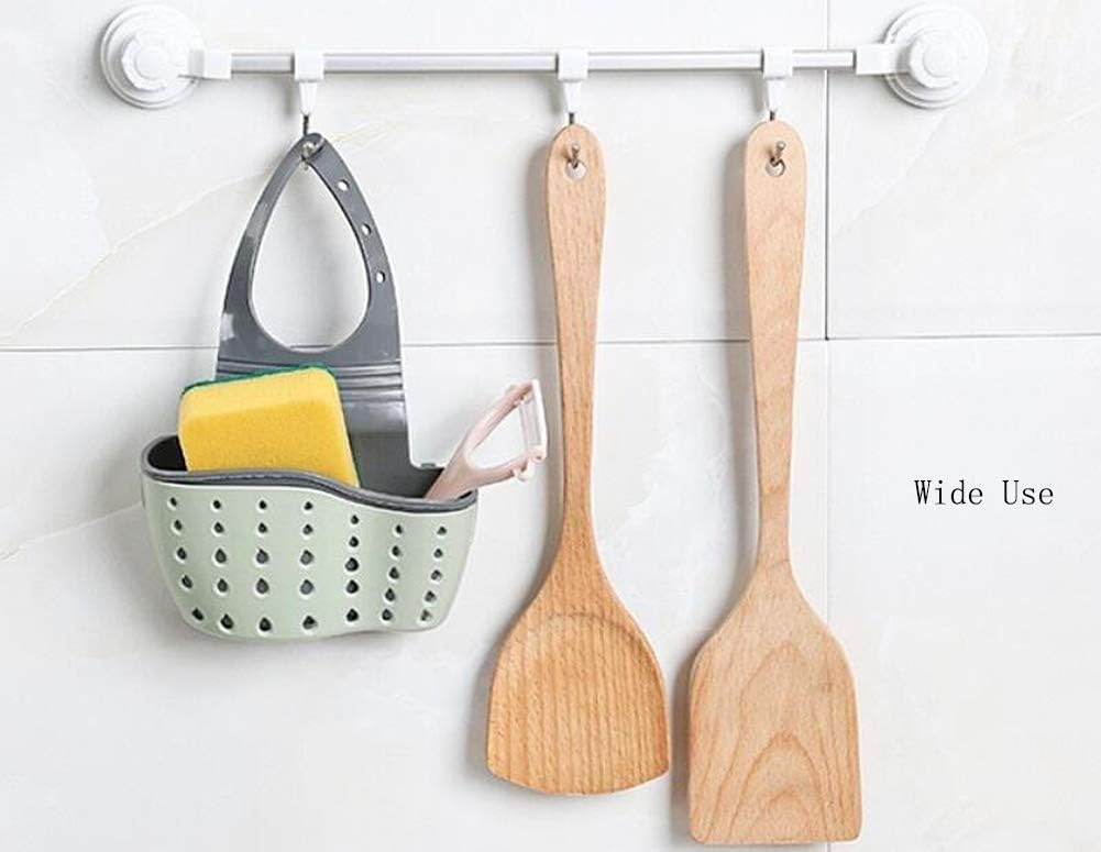 Magik Paquete de 2 organizadores de cocina para fregadero, cesta de limpieza, esponja de limpieza, soporte para jabón (beige, 2)