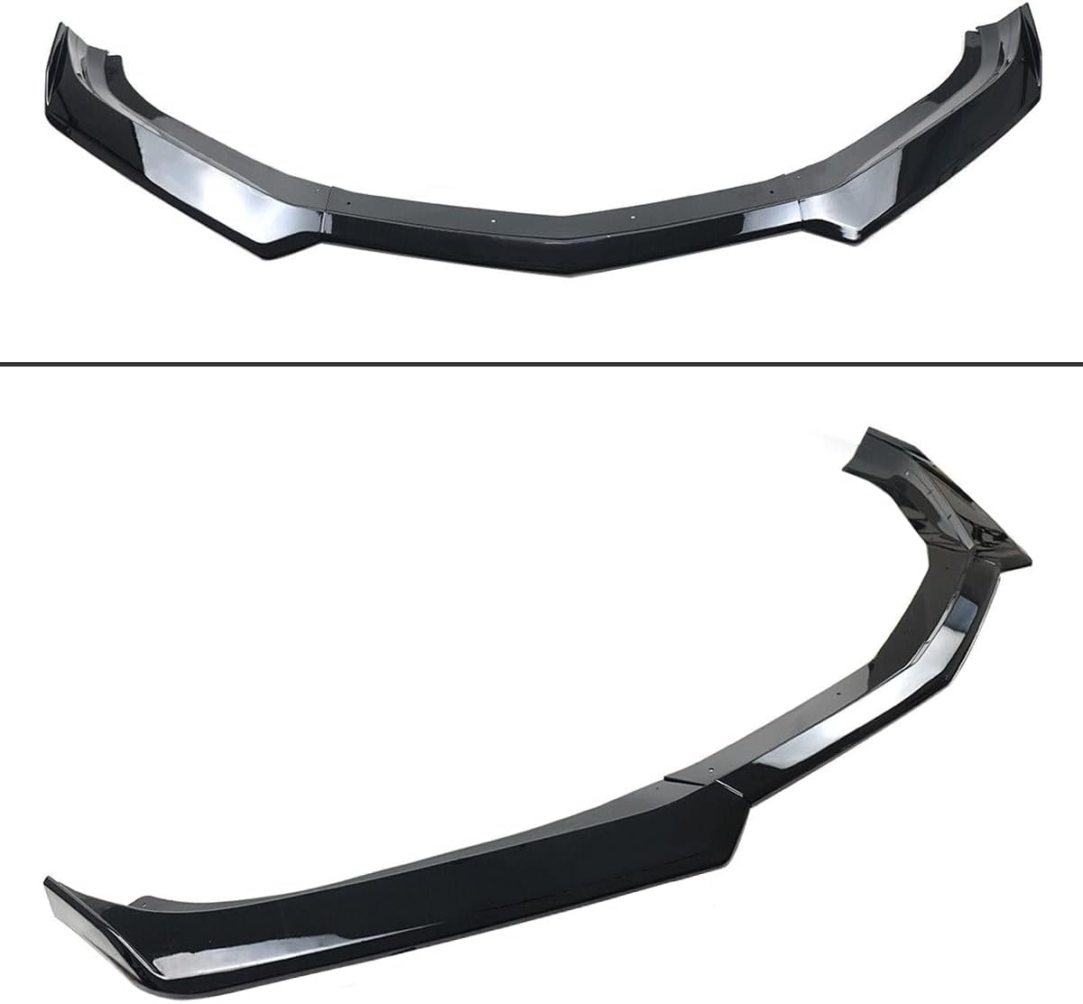 SIPIDEAUT Alerón de parachoques delantero compatible con Chevy Chevrolet Camaro 2016-2021 SS, LS LT RS 2019-2021 (estilo negro brillante)