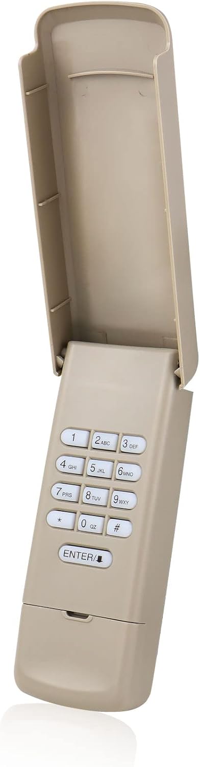 Feikeer CMXZDCG440 – Teclado universal para abridor de puerta de garaje Craftsman, liftmaster, Chamberlain con botón de aprendizaje rojonaranja,