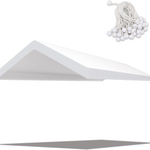 Cubierta de toldo de repuesto para carport de 10 x 20 pies, cubierta de refugio de garaje, lona de 6.83 onzas con cuerdas elásticas de bola (solo Cubierta de toldo de repuesto para carport de 10 x 20 pies, cubierta de refugio de garaje, lona de 6.83 onzas con cuerdas elásticas de bola (solo