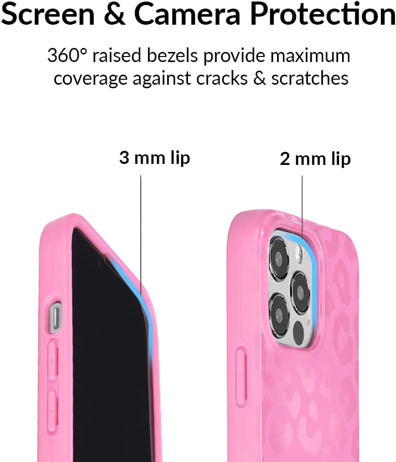 Velvet Caviar Funda diseñada para iPhone 13 Pro, probada en caídas de 8 pies, compatible con MagSafe, bonita funda protectora de guepardo para