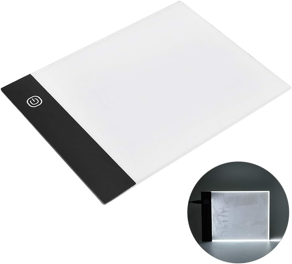 Caja de luz para libros Flip A5, LED de dibujo a mano, A6 niños USB Flip Book Flip Book Art Board Ultra Thin Paper A6 Kit de luz Set Pintura Arte