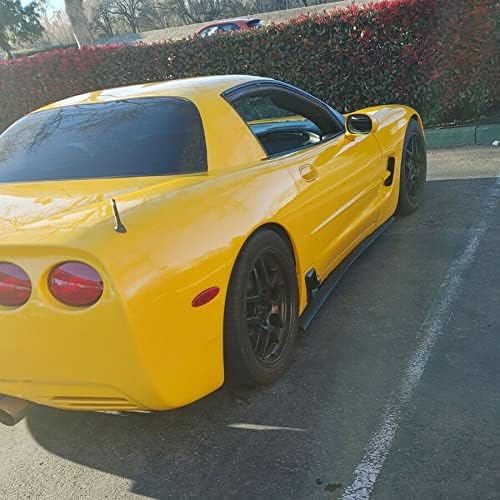ECOTRIC Faldas laterales, paneles basculantes, par de protectores estilo ZR1, compatible con Chevrolet Corvette C6 Z06 2005-2013 (modelos de cuerpo