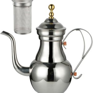 Yardwe Hervidor de agua Hervidor de té Tetera Brew Pot Café Acero inoxidable Hervidor de té de acero inoxidable Yardwe Hervidor de agua Hervidor de té Tetera Brew Pot Café Acero inoxidable Hervidor de té de acero inoxidable