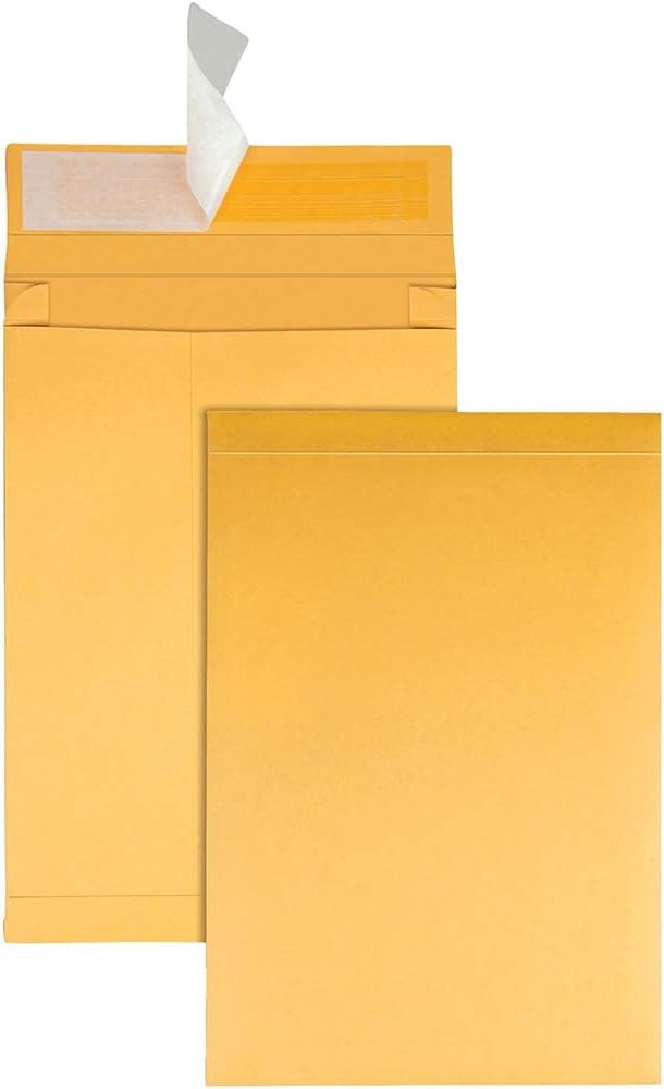 5 sobres de expansión Quality Park, lisos, 40 libras, 9 x 12 x 2 pulgadas, 25 por paquete, Kraft (QUA93334)