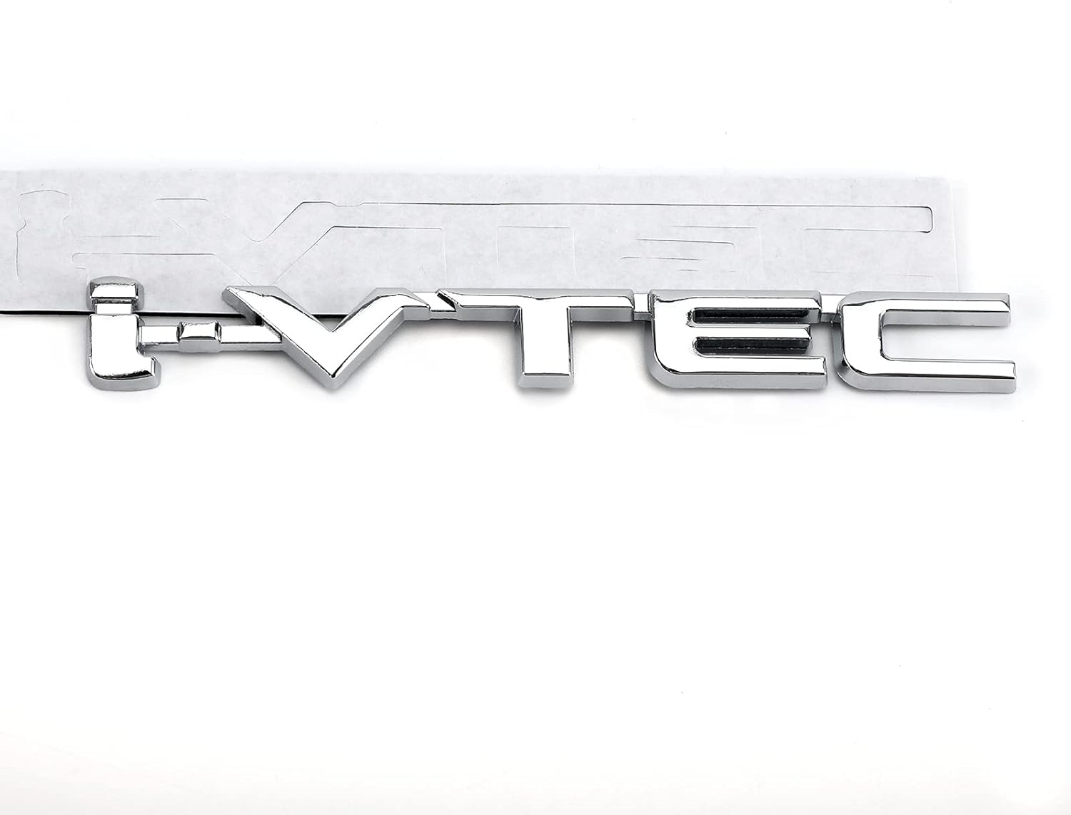Pegatinas de metal 3D i-VTEC para maletero trasero Turbo Fender Emblema Calcomanías de plata
