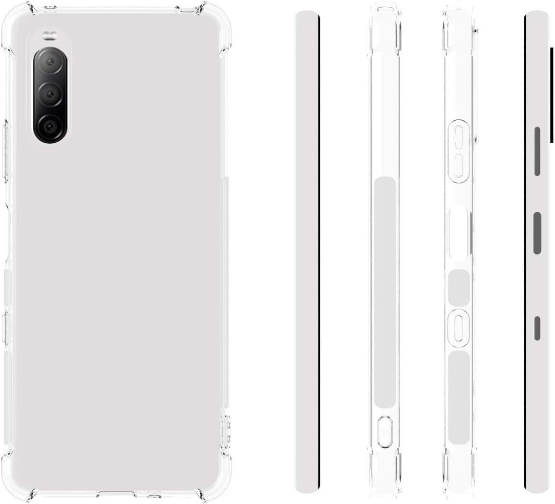 Caso para Sony Xperia 10 III Clear TPU cuatro esquinas cubierta protectora transparente suave funda