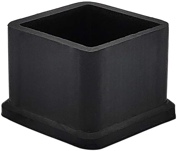 Flyshop Tapas cuadradas de goma antideslizantes para patas de silla, protectores de suelo para muebles, 1 pulgada x 1 pulgada, 0.984 x 0.984 in,