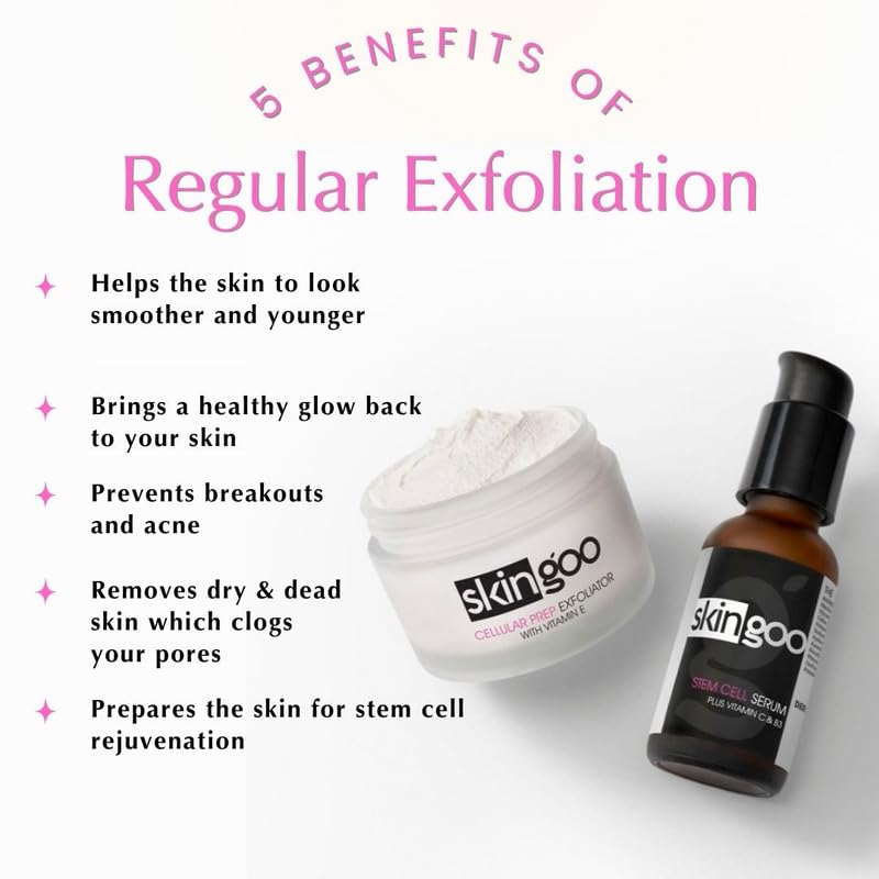 Cellular Prep Exfoliante facial, exfoliante facial natural y suave, 2 onzas