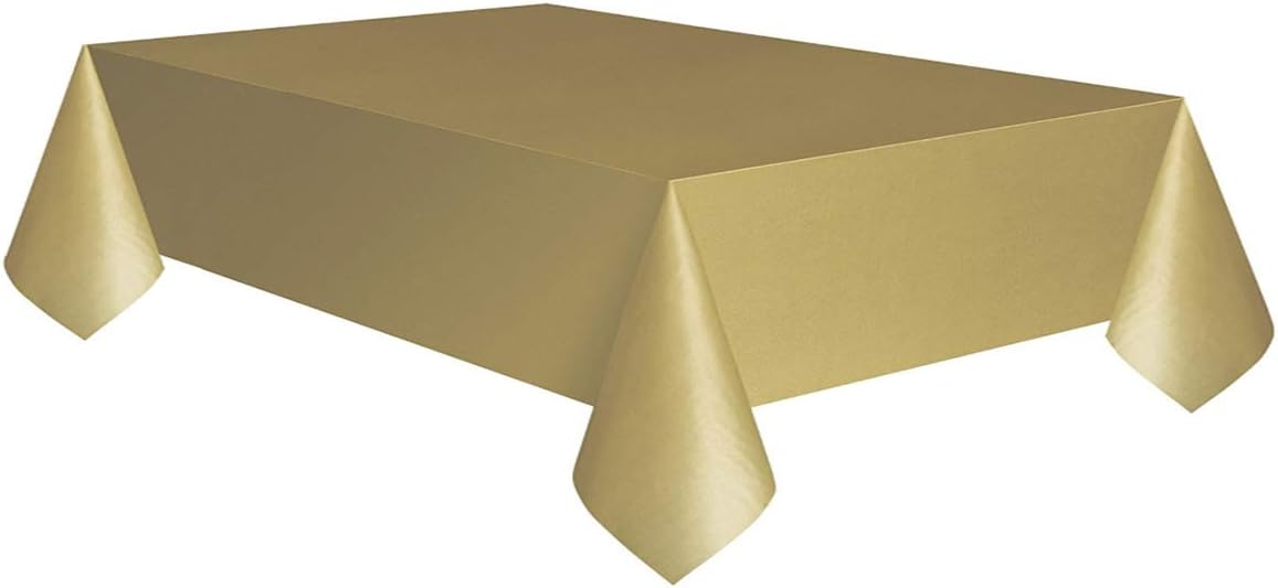 allgala Paquete de 12 manteles desechables de plástico de alta calidad de peso medio, paquete de 12 manteles desechables de 54 x 108 pulgadas, color