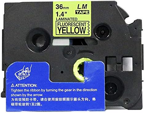 1 paquete de cinta de etiquetas LMeC61 Premium de 1.5 pulgadas con impresión negra en amarillo brillante, compatible con Brother TZe-C61 P-Touch
