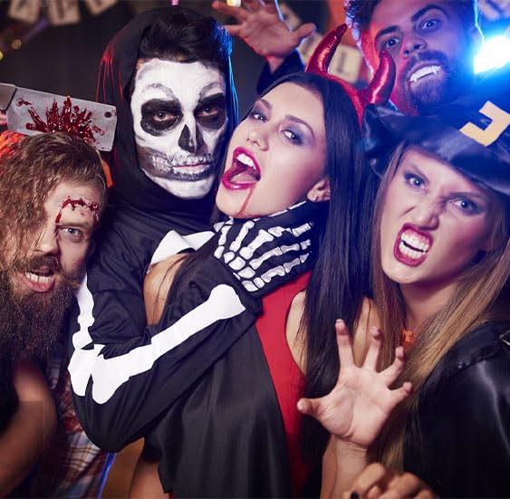 Maquillaje de broma de Halloween 2023, tatuaje temporal para adultos y niños, 6 unidades, calcomanías de tatuaje falsas de boca de payaso,