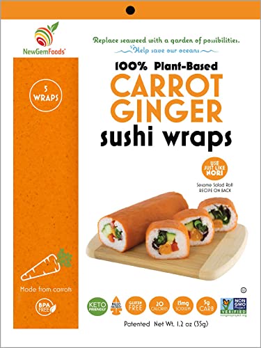 Envolturas de sushi de zanahoria y jengibre