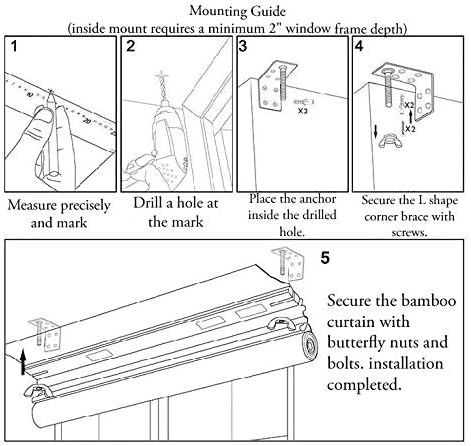 TJ Global – Persiana enrollable de bambú para ventana, parasol con filtro de luz