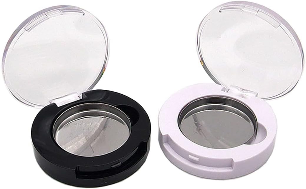 4 cajas pequeñas redondas de sombra de ojos, caja vacía, caja vacía de repuesto, imán recargable, maquillaje, sombra de ojos, polvo, rubor, lápiz