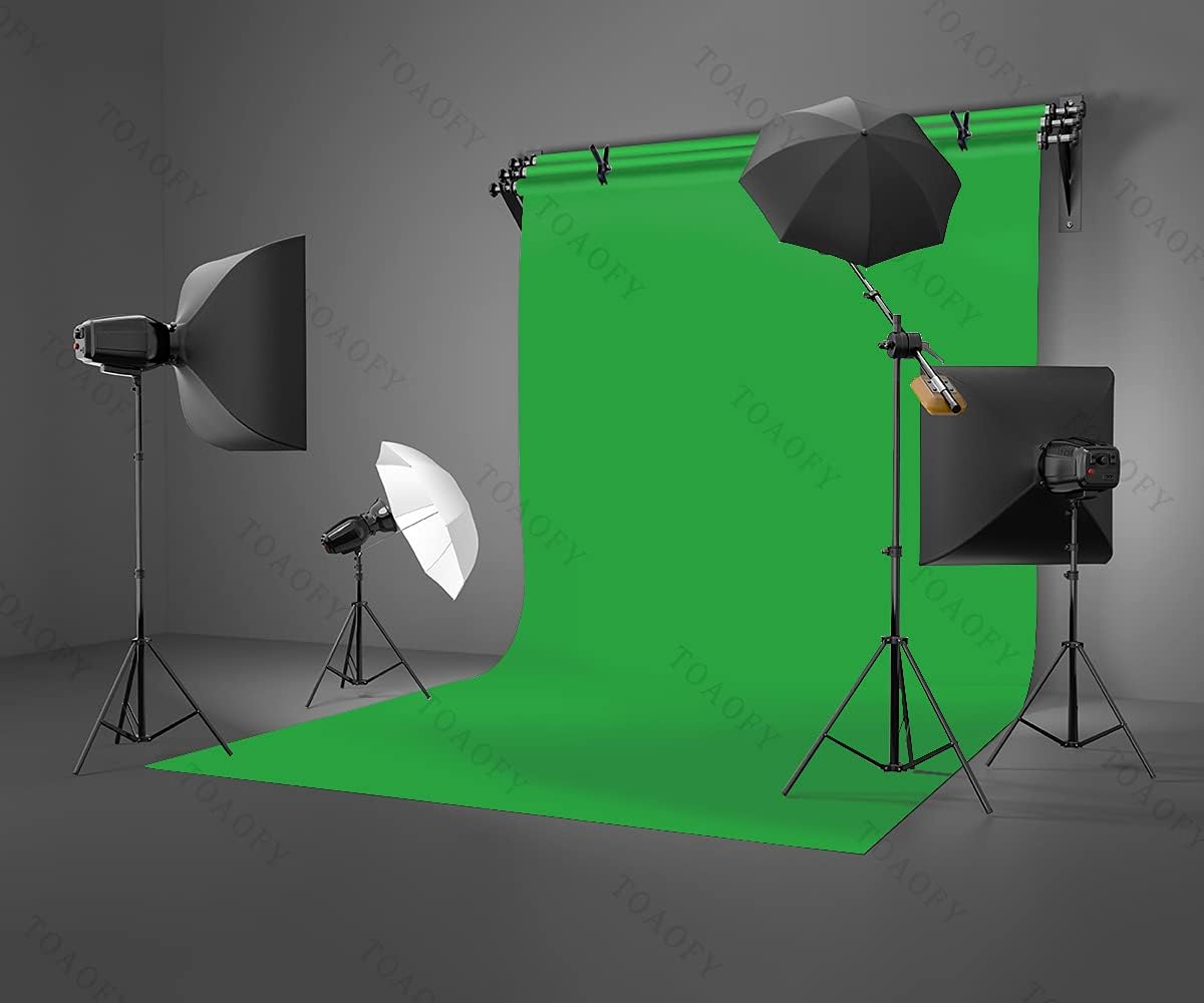 Telón de fondo verde de 5 x 7 pies para fotografía, color sólido, fondo de sesión de fotos, tela de muselina de alta densidad, pantalla de retrato