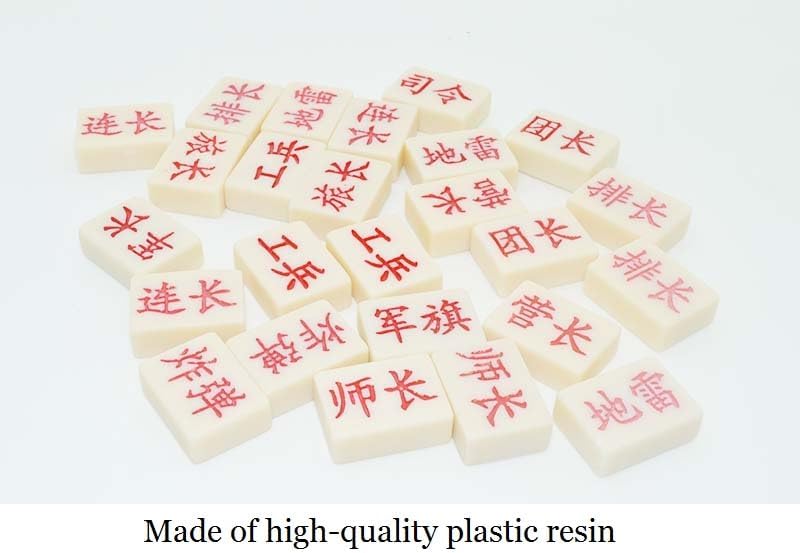 Ajedrez del ejército chino para dos, juego de mesa chino con hoja de plástico, Luzhanqi, total de 50 piezas cada 1.1×0.8×0.4 in, Junqi para 2