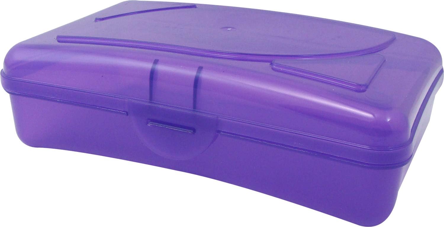Cra-Z-Art caja escolar de plástico, 6.985cmde alto x 13.75cmde ancho x 8.0 in de profundidad, varios colores (paquete de 2)