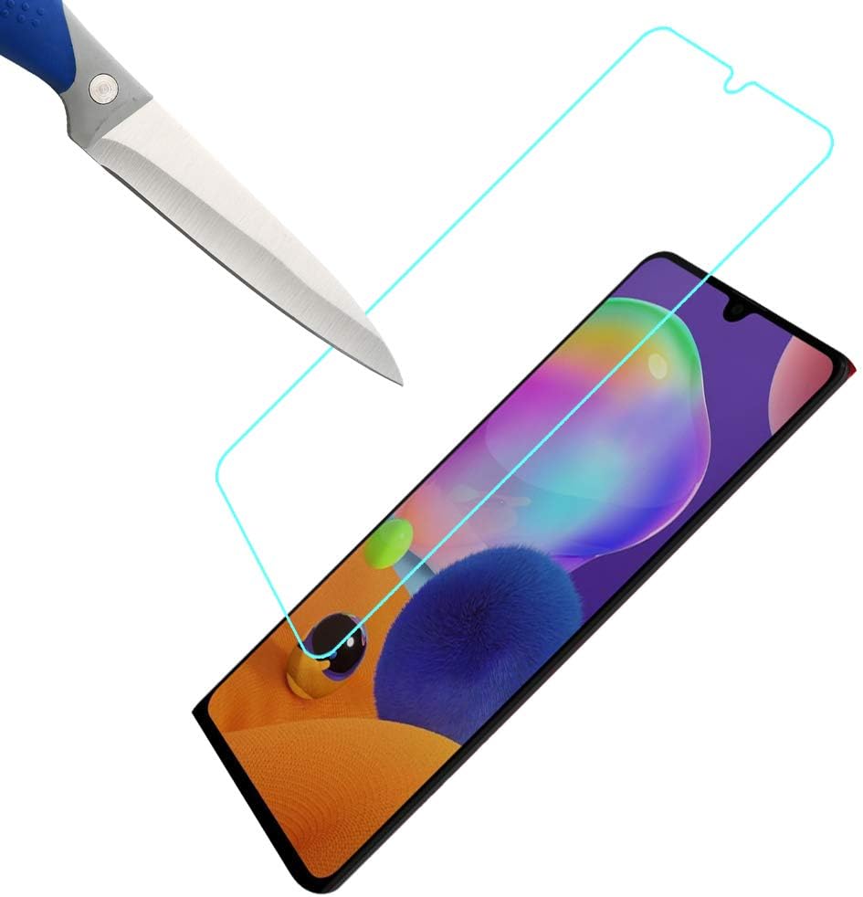 Mr.Shield Paquete de 3 Diseñado para Samsung Galaxy A31 vidrio templado Vidrio japonés con dureza 9H Protector de pantalla con reemplazo de por vida