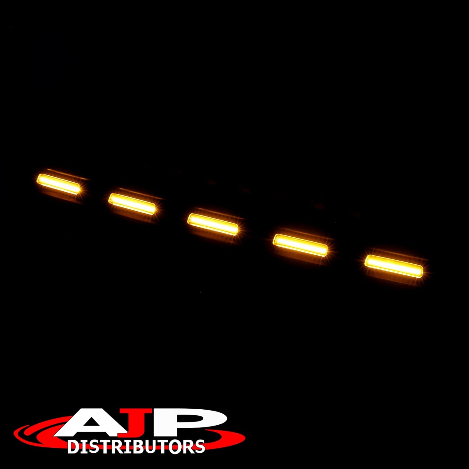 AJP Distributors Parachoques delantero superior estilo tiburón rejilla ABS cubierta con luces LED ámbar DRL luces de correr compatibles  repuesto