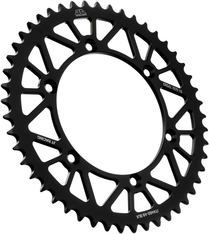 JT Sprockets JTA460.49BLK Negro Racelite anodizado aluminio 7075 T6 piñón trasero, solo