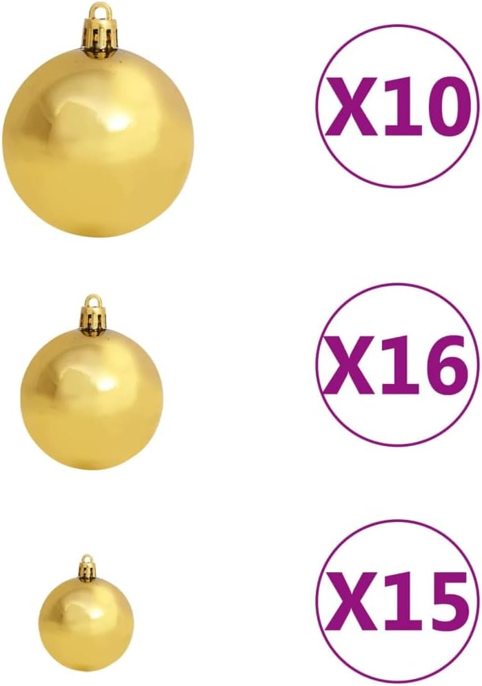 Artificial Christmas Tree Christmas Tree,White Christmas Tree,prelit Christmas Tree,arbol de Navidad con Luces,with LEDs&Ball Set&Pinecones 82.7″